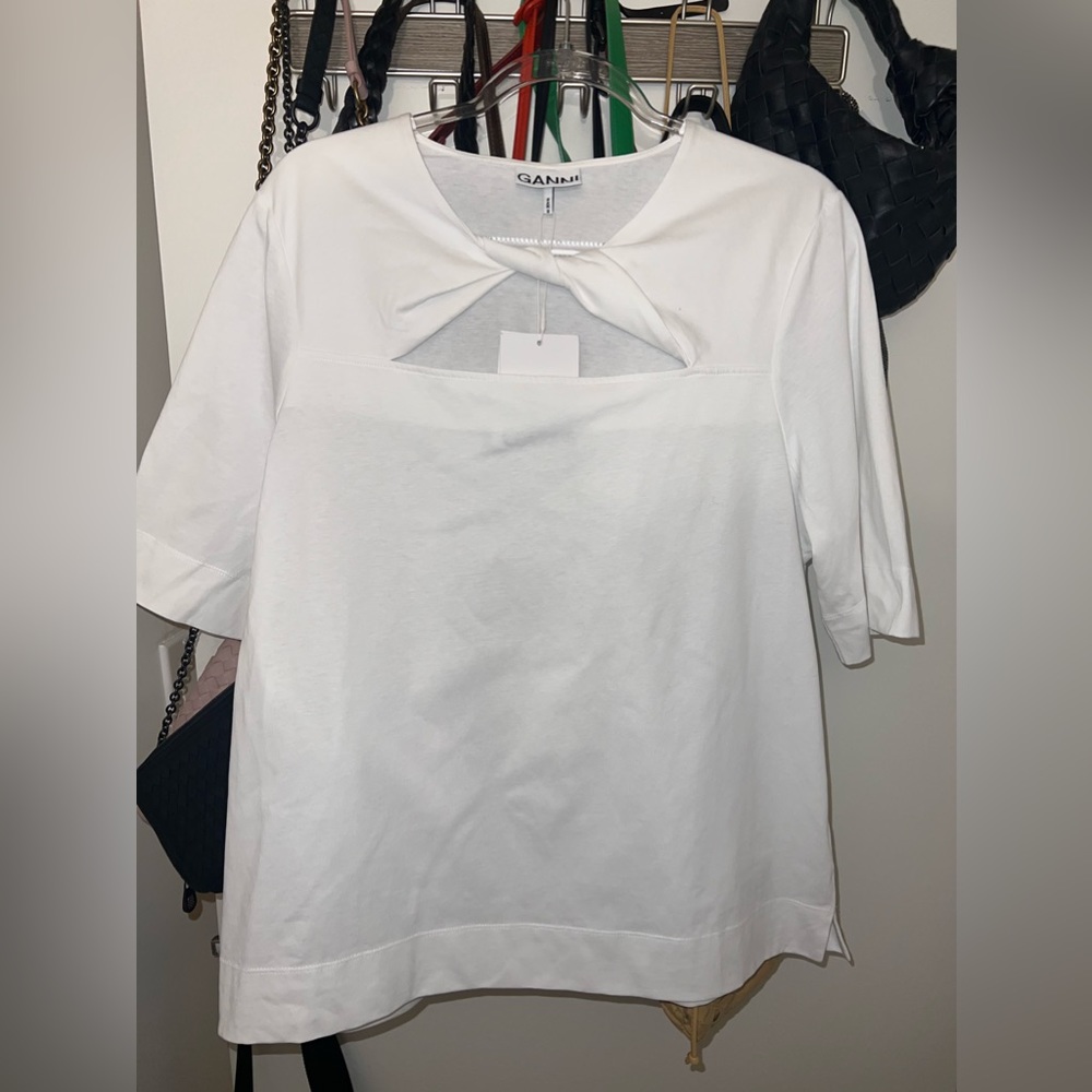 GANNI basic cotton jersey top NWT - Picture 2 of 11